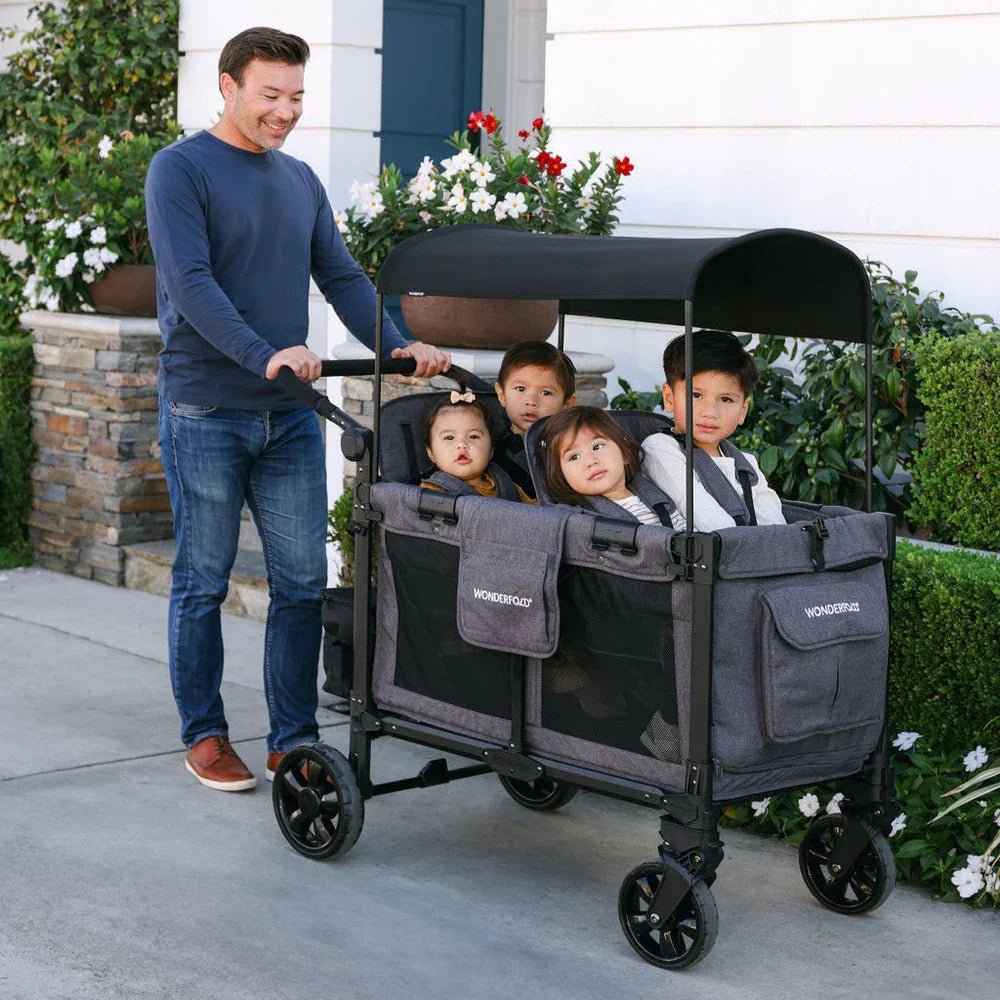 Wonderfold W4 Elite Pro Quad Stroller Wagon - Couch Potato