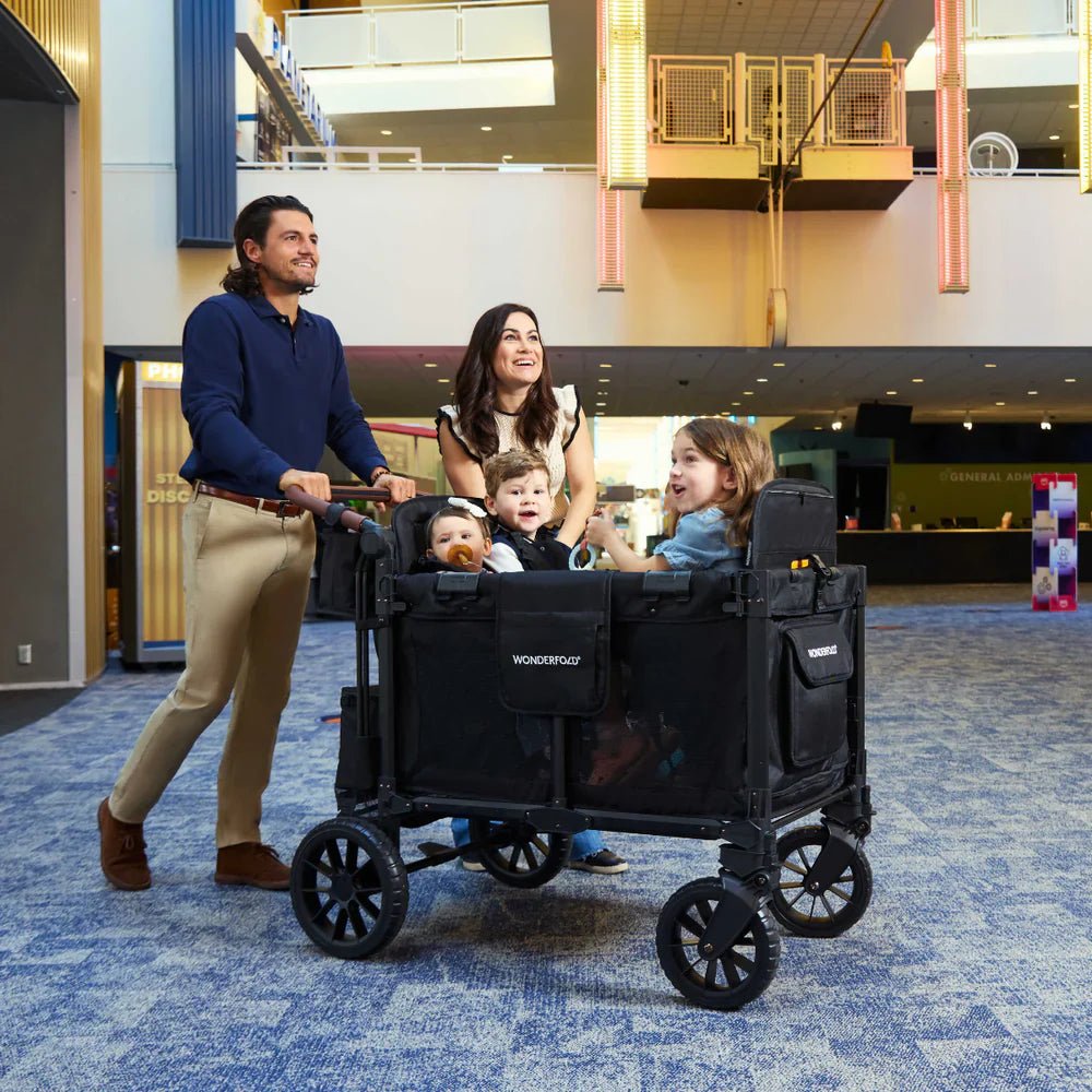 Wonderfold W4 Luxe Pro Quad Stroller Wagon - Couch Potato