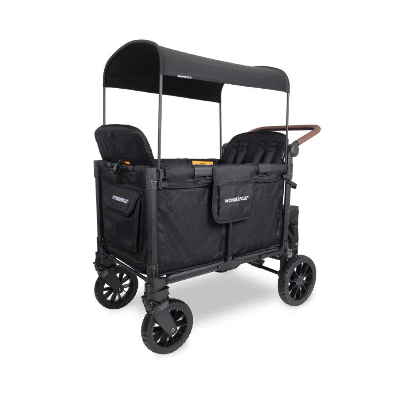 Wonderfold W4 Luxe Pro Quad Stroller Wagon - Couch Potato