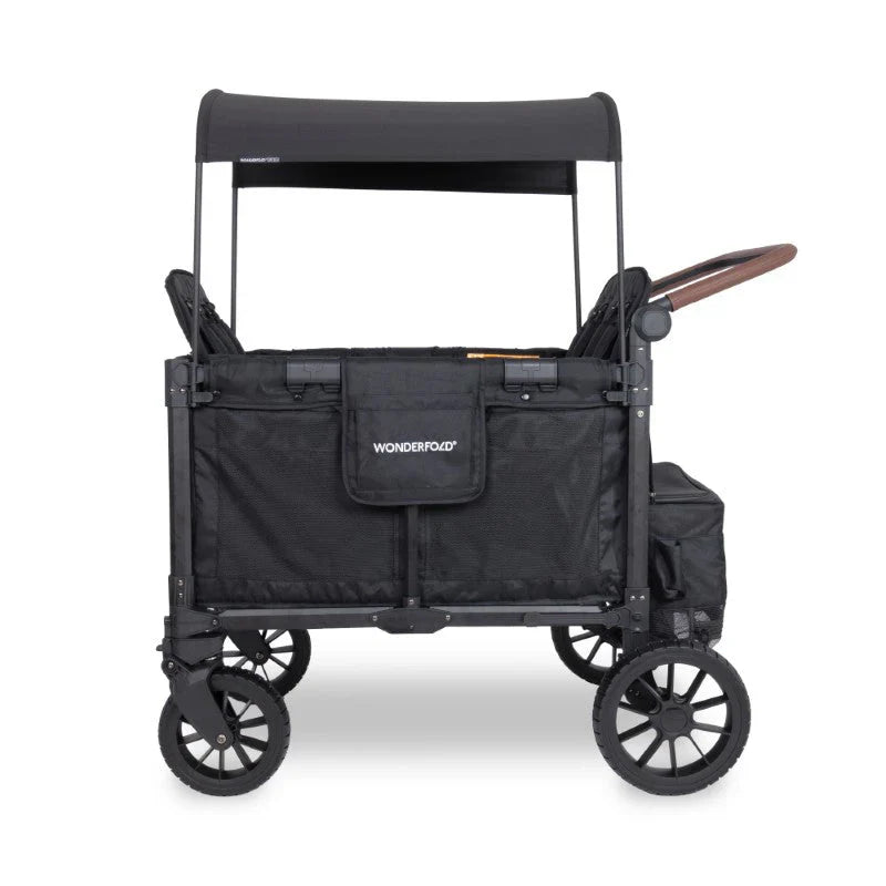 Wonderfold W4 Luxe Pro Quad Stroller Wagon - Couch Potato