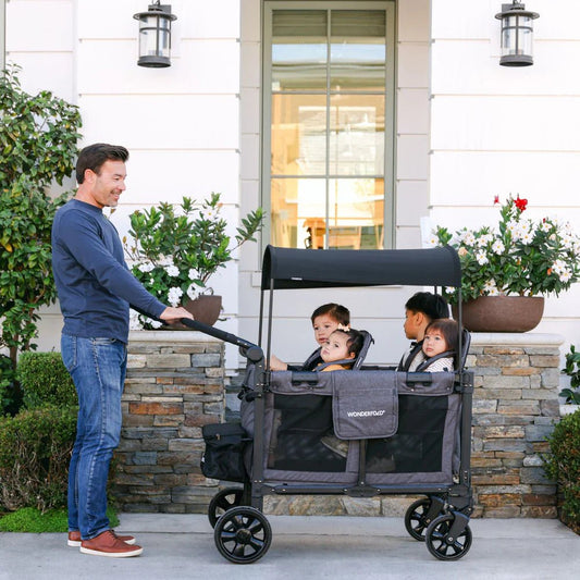 Wonderfold W4 Elite Pro Quad Stroller Wagon - Couch Potato