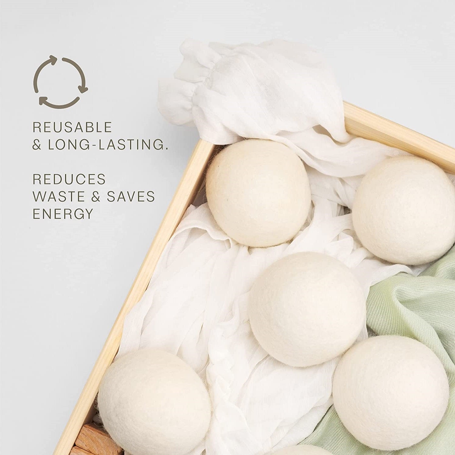 100% Pure New Zealand Wool Dryer Balls - Couch Potato