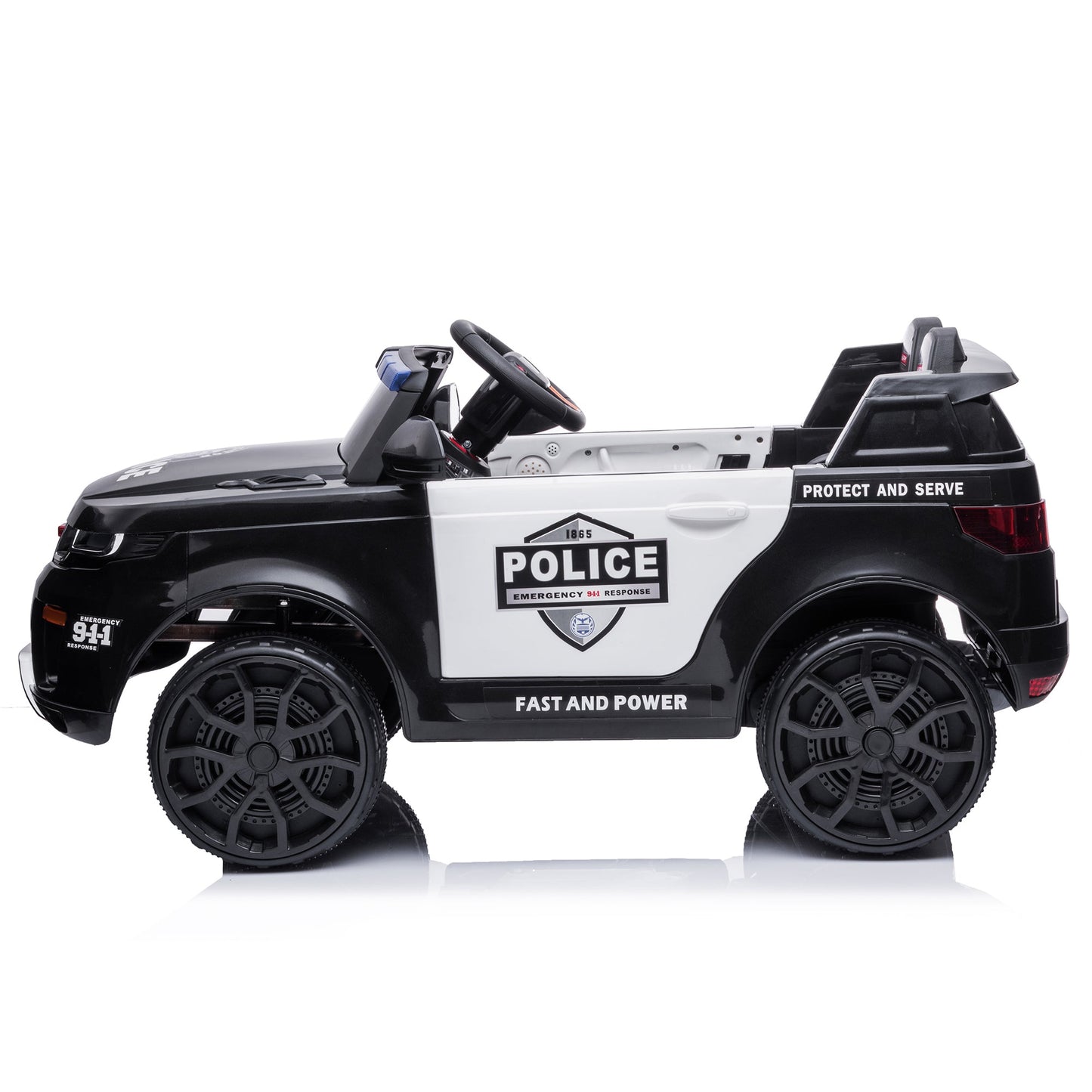 2026 Police Range Rover Style 12V Kids Ride On Car with Remote Control and Walkie Talkie - Couch Potato