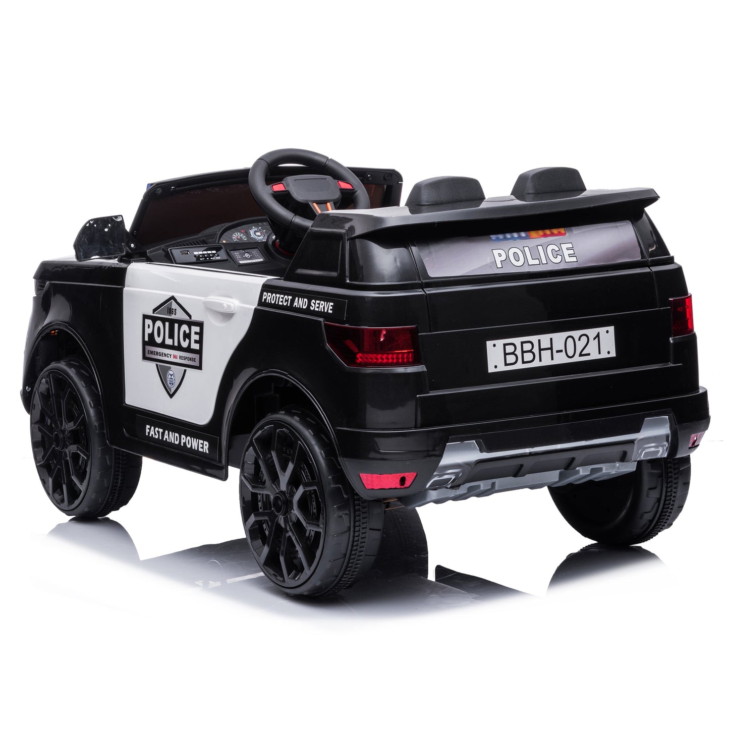 2026 Police Range Rover Style 12V Kids Ride On Car with Remote Control and Walkie Talkie - Couch Potato