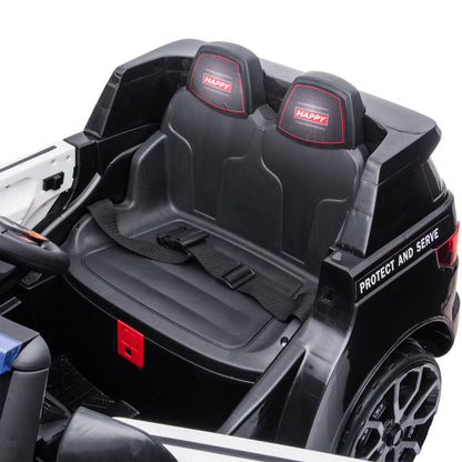 2026 Police Range Rover Style 12V Kids Ride On Car with Remote Control and Walkie Talkie - Couch Potato