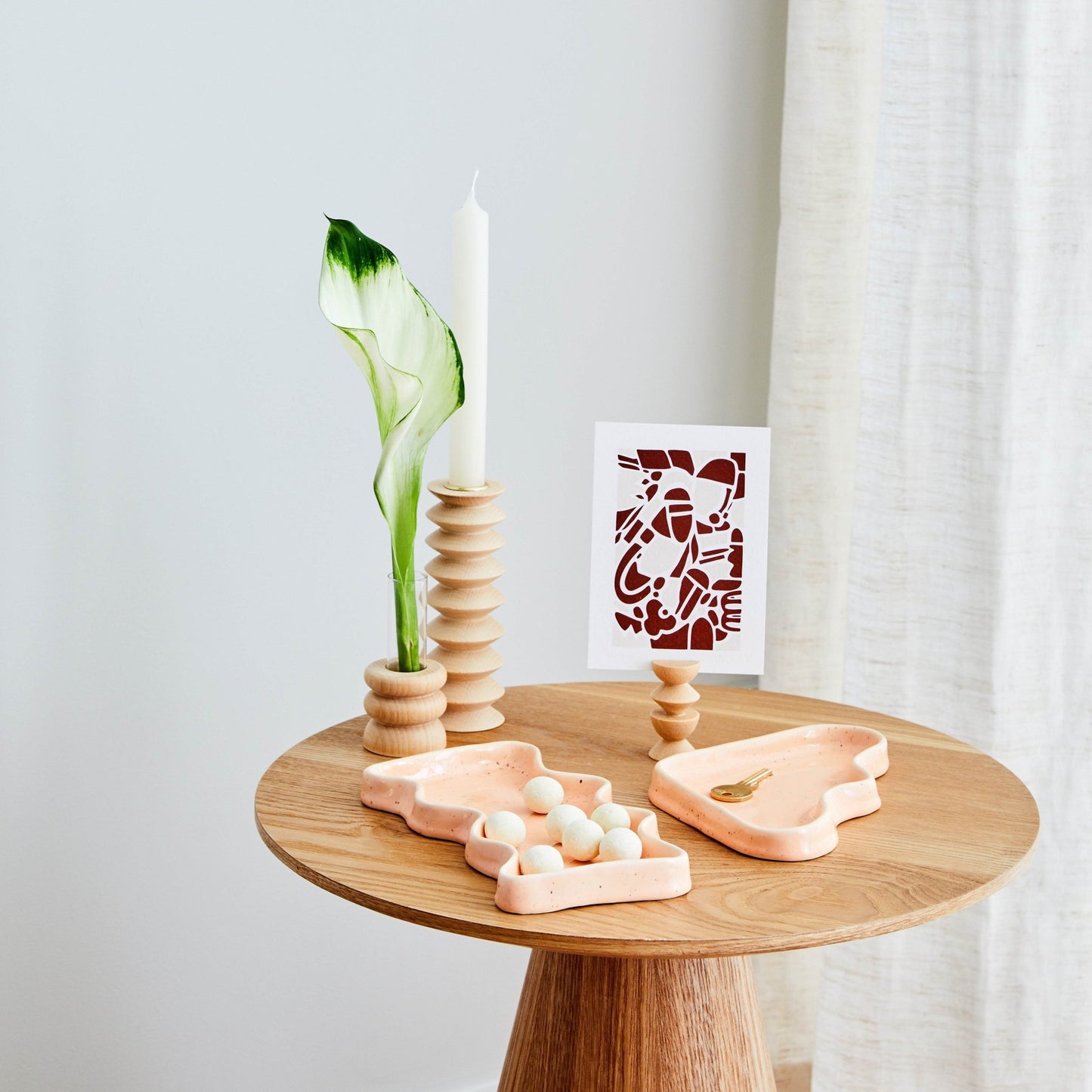 Ceramic Wave Trays - Speckled Peach - Rectangle - Couch Potato