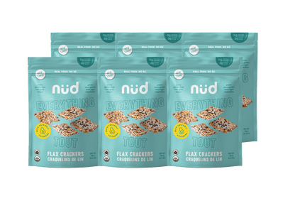 Keto 'Everything' Flax Crackers - 6 x 66g Packs - Couch Potato