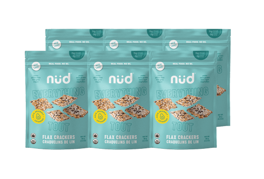 Keto 'Everything' Flax Crackers - 6 x 66g Packs - Couch Potato