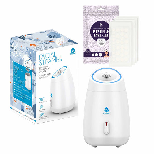 Pursonic Advanced Facial Steamer & Hydrocolloid Pimple Patch Set - Couch Potato