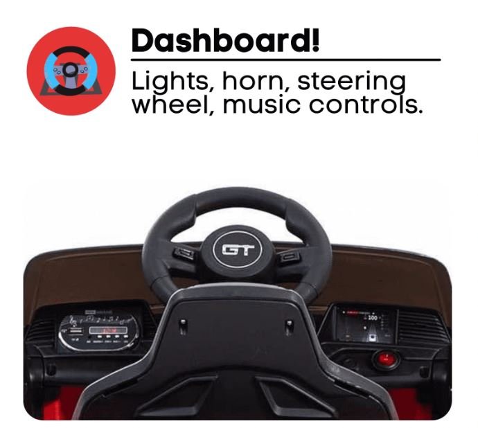 2026 Ford Mustang Style 12V DELUXE Kids Ride On Car With Remote Control - Couch Potato