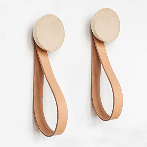 Beech Wood Hook + Leather Accessory Strap - Set of 2 - Couch Potato