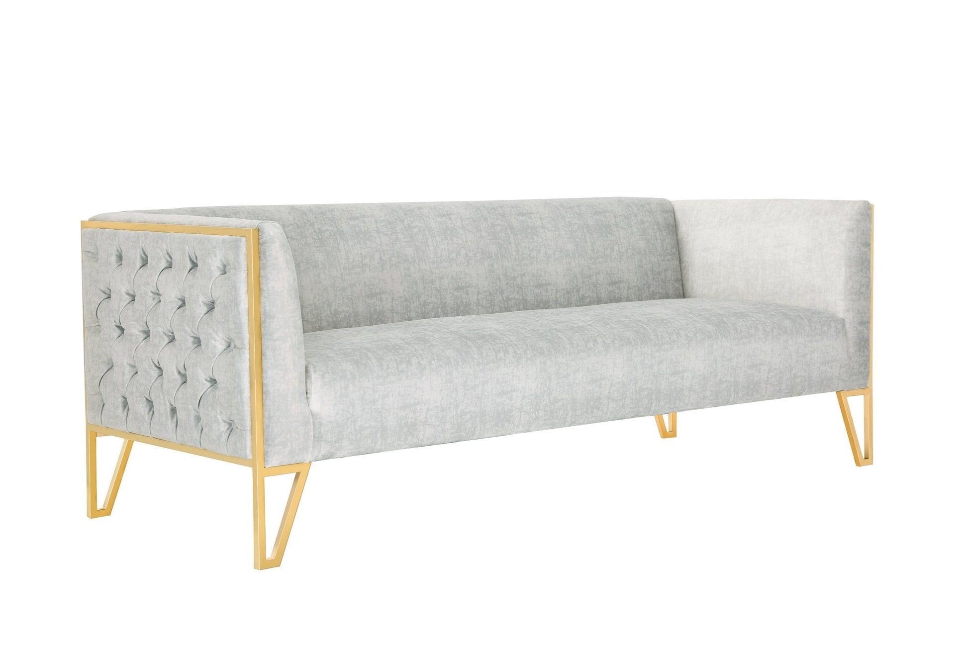 Vector 3 - Seater Sofa - Grey/Gold - Couch Potato