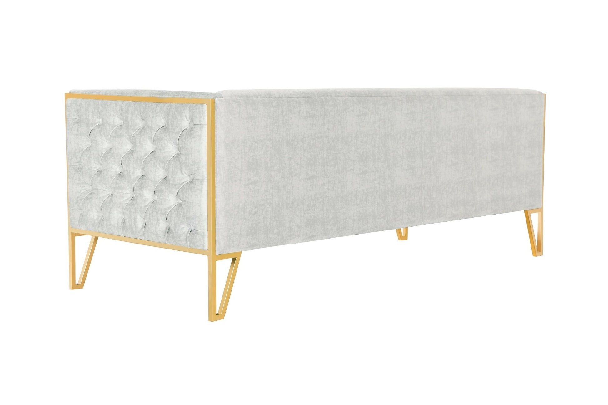 Vector 3 - Seater Sofa - Grey/Gold - Couch Potato