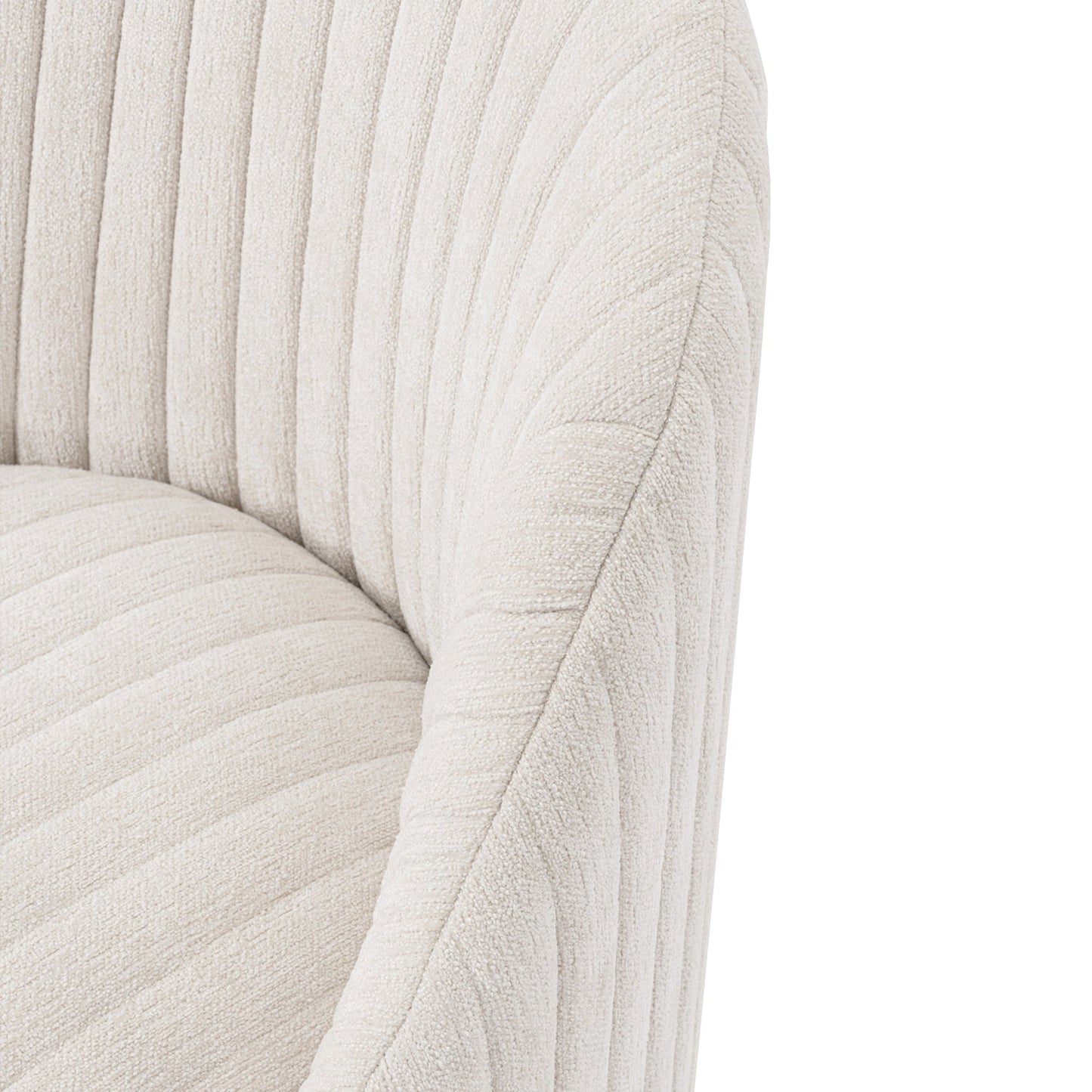 Pumpkin Swivel Chenille Accent Chair - Cream/Gold - Couch Potato