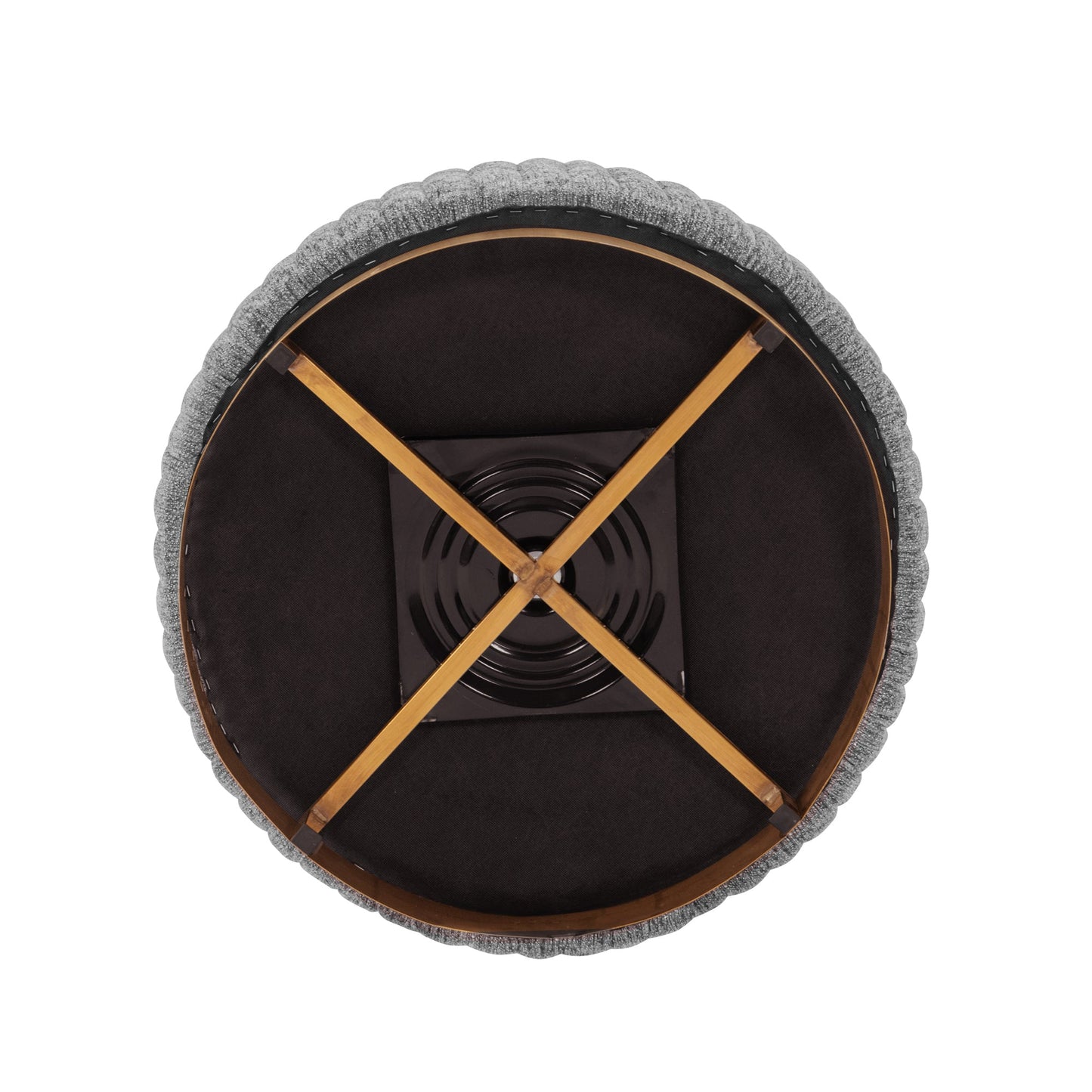 Pumpkin Swivel Chenille Accent Chair - Grey/Gold - Couch Potato