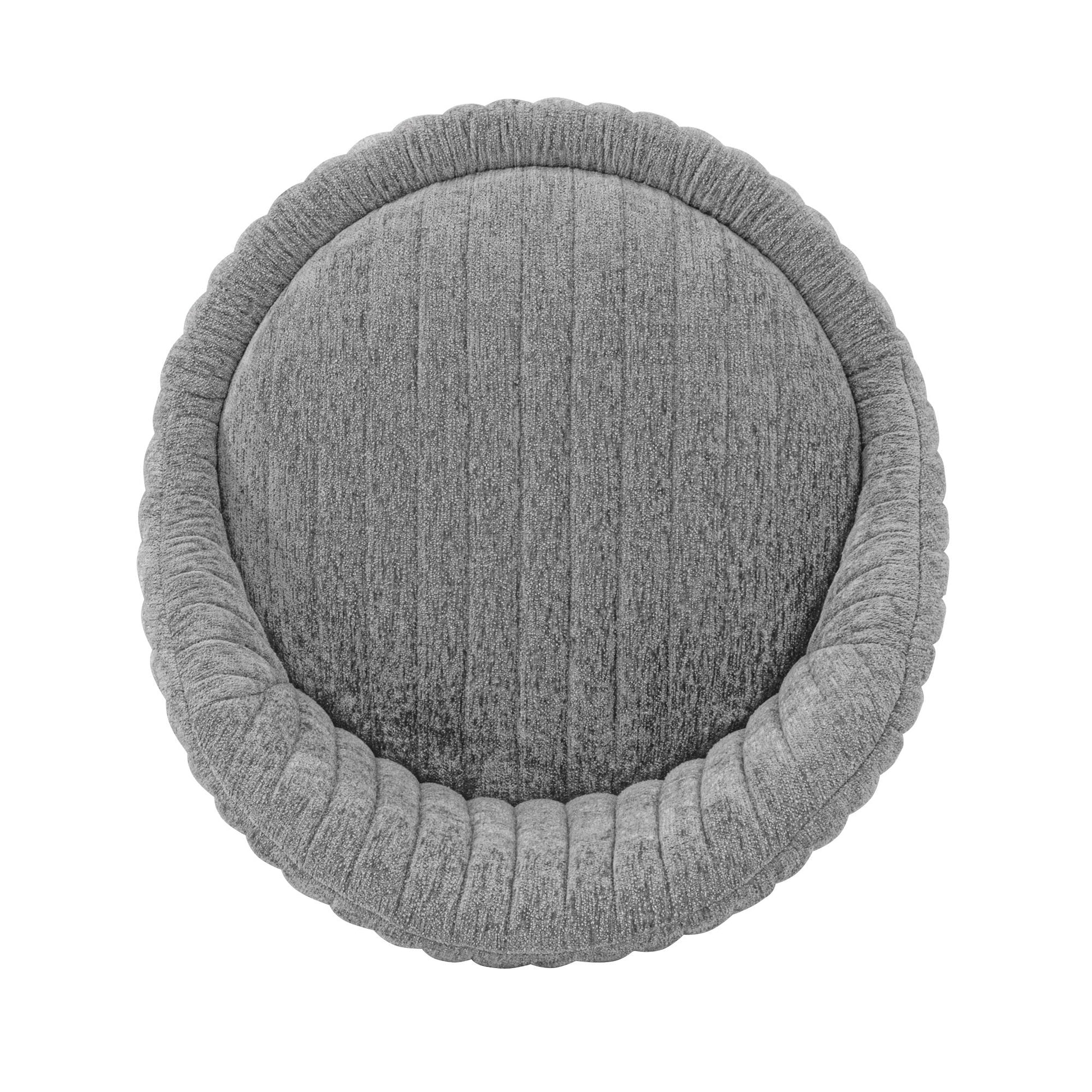 Pumpkin Swivel Chenille Accent Chair - Grey/Gold - Couch Potato