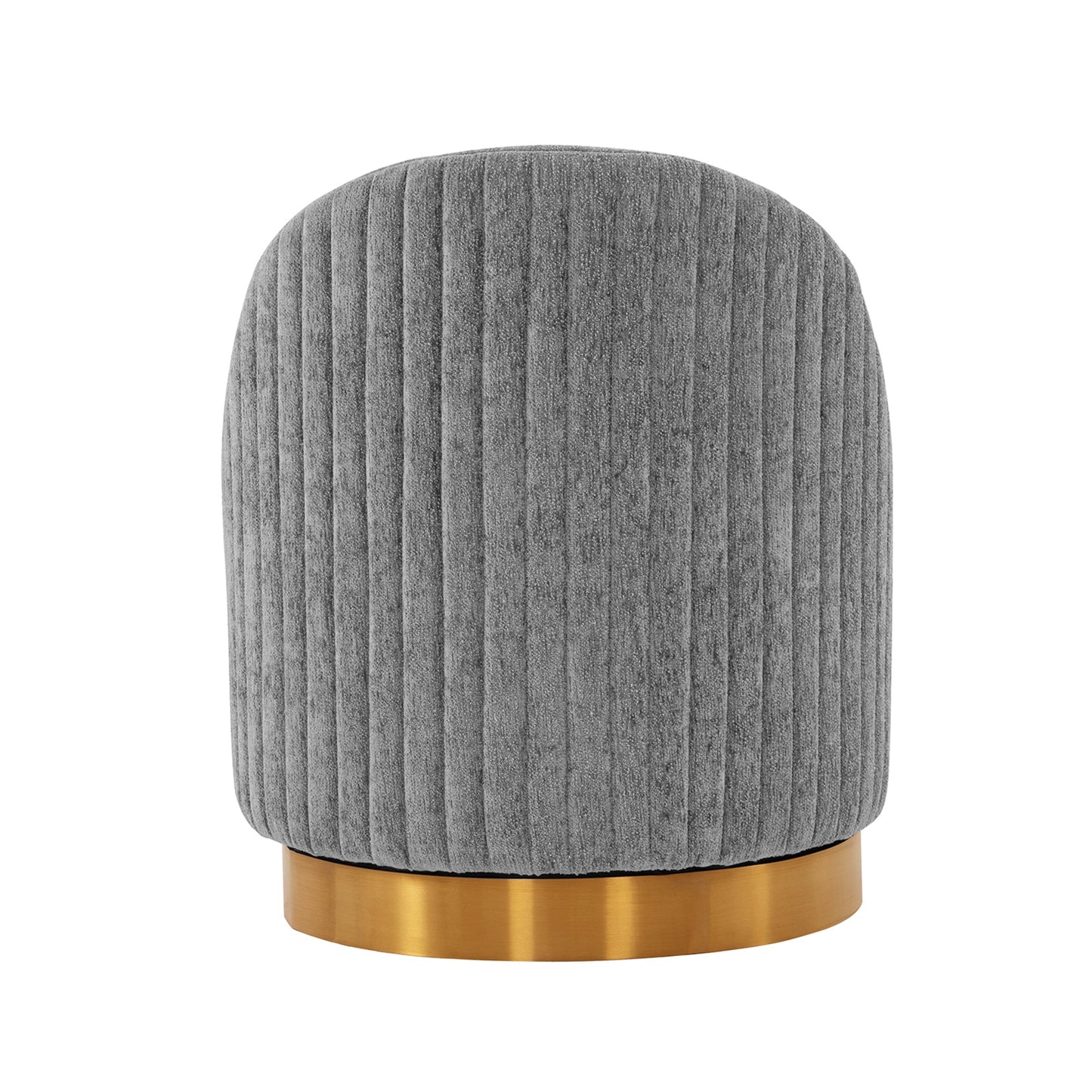 Pumpkin Swivel Chenille Accent Chair - Grey/Gold - Couch Potato