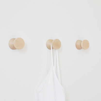 Geometric Beech Coat Hook - Set of 3 - Couch Potato