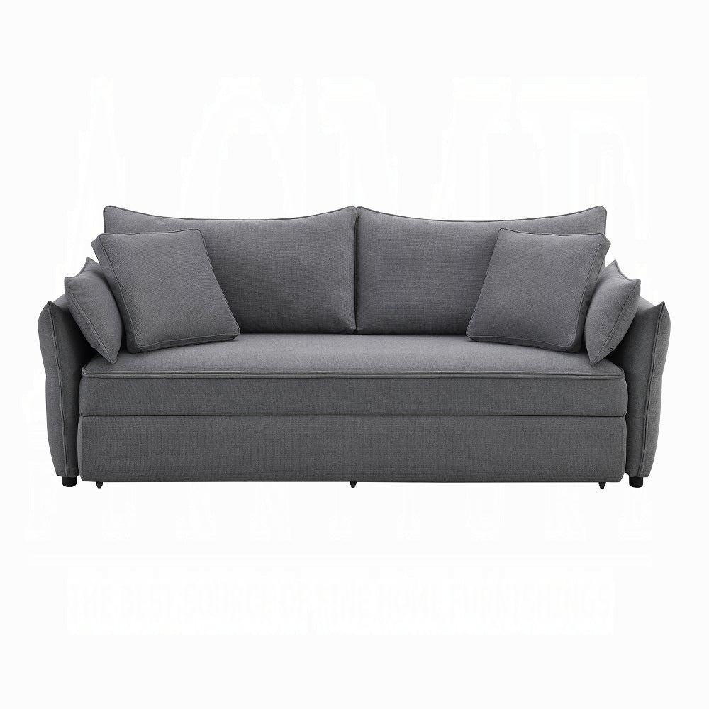 Cais Condo Size Sleeper Sofa w/Storage - Grey - Couch Potato