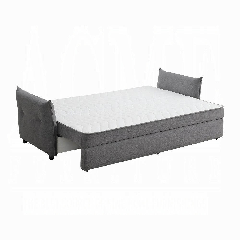 Cais Condo Size Sleeper Sofa w/Storage - Grey - Couch Potato