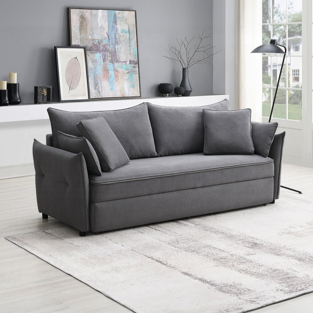 Cais Condo Size Sleeper Sofa w/Storage - Grey - Couch Potato