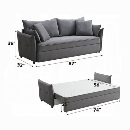Cais Condo Size Sleeper Sofa w/Storage - Grey - Couch Potato
