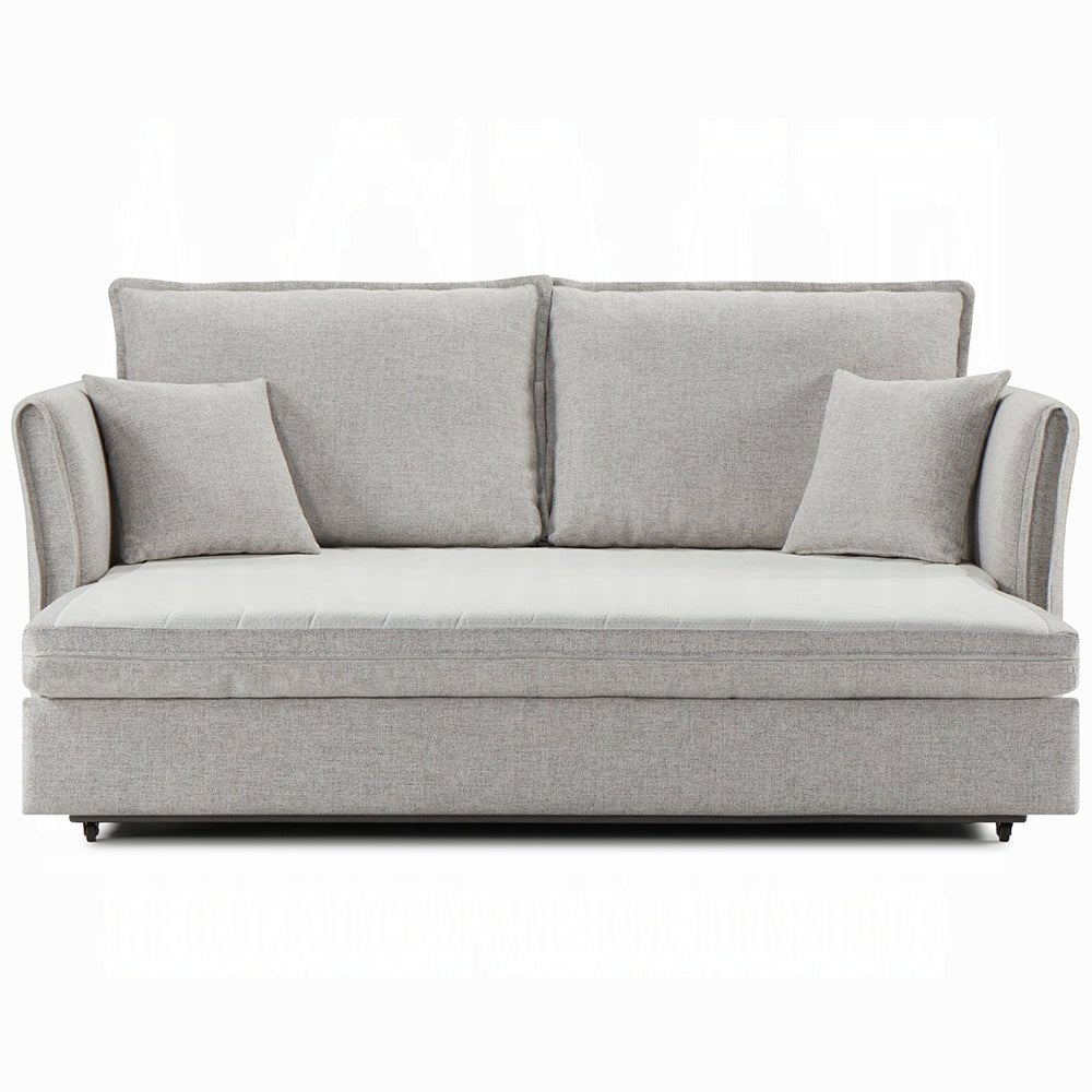 Oran Condo Size Sleeper Sofa w/Storage - Grey - Couch Potato