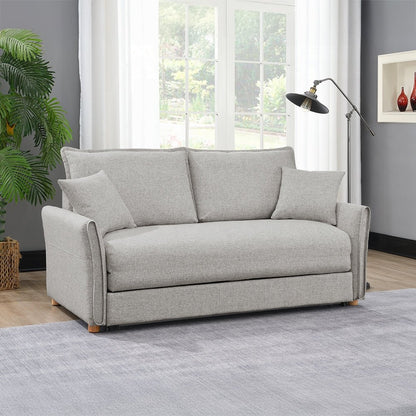 Oran Condo Size Sleeper Sofa w/Storage - Grey - Couch Potato