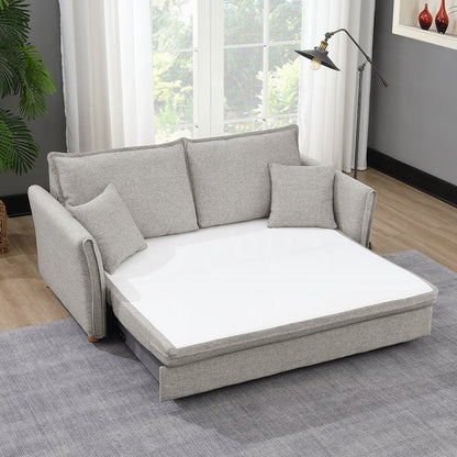 Oran Condo Size Sleeper Sofa w/Storage - Grey - Couch Potato
