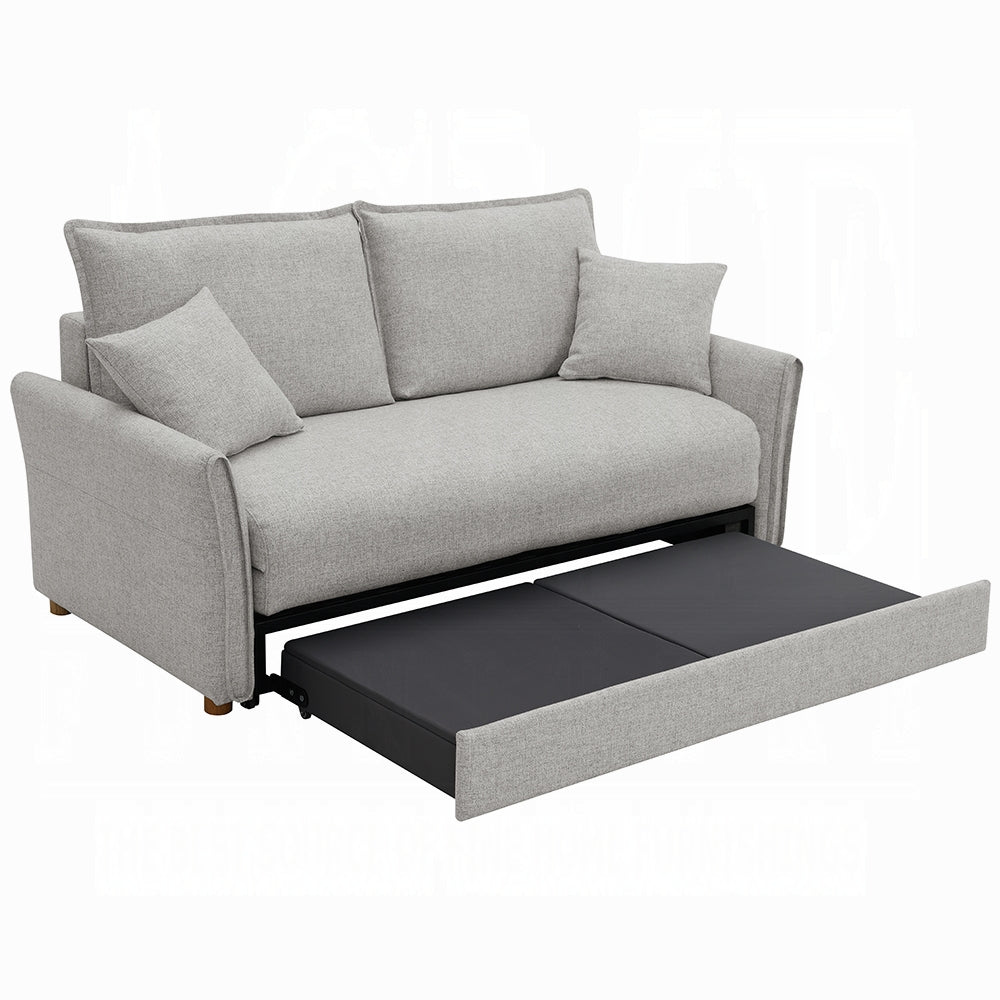 Oran Condo Size Sleeper Sofa w/Storage - Grey - Couch Potato