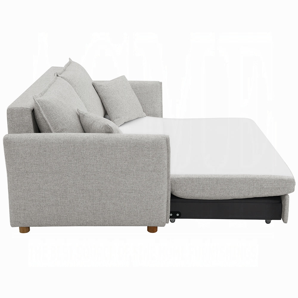 Oran Condo Size Sleeper Sofa w/Storage - Grey - Couch Potato
