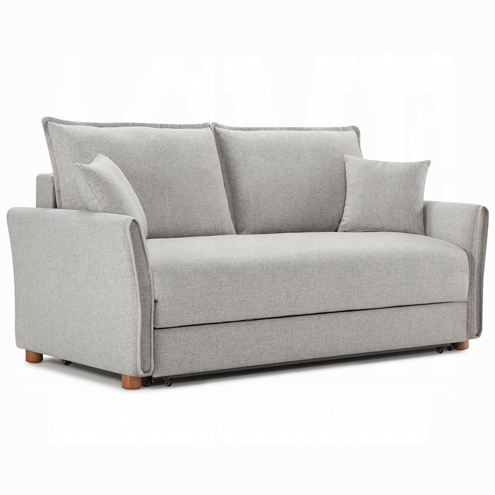 Oran Condo Size Sleeper Sofa w/Storage - Grey - Couch Potato