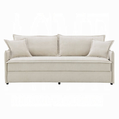 Faro Condo Size Sleeper Sofa w/Storage - Beige - Couch Potato