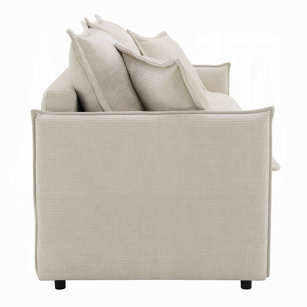 Faro Condo Size Sleeper Sofa w/Storage - Beige - Couch Potato