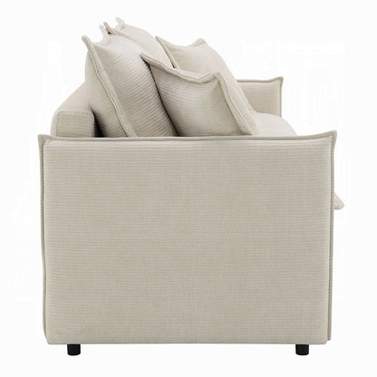 Faro Condo Size Sleeper Sofa w/Storage - Beige - Couch Potato