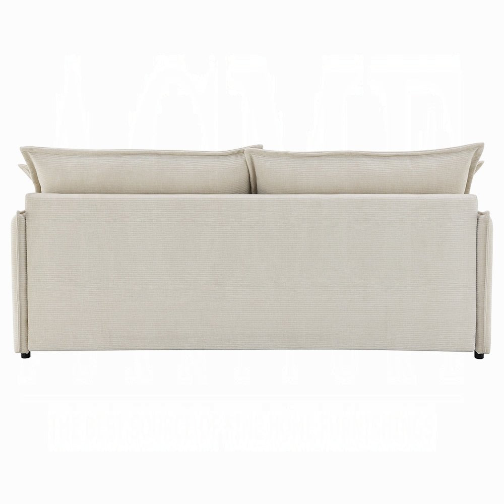 Faro Condo Size Sleeper Sofa w/Storage - Beige - Couch Potato
