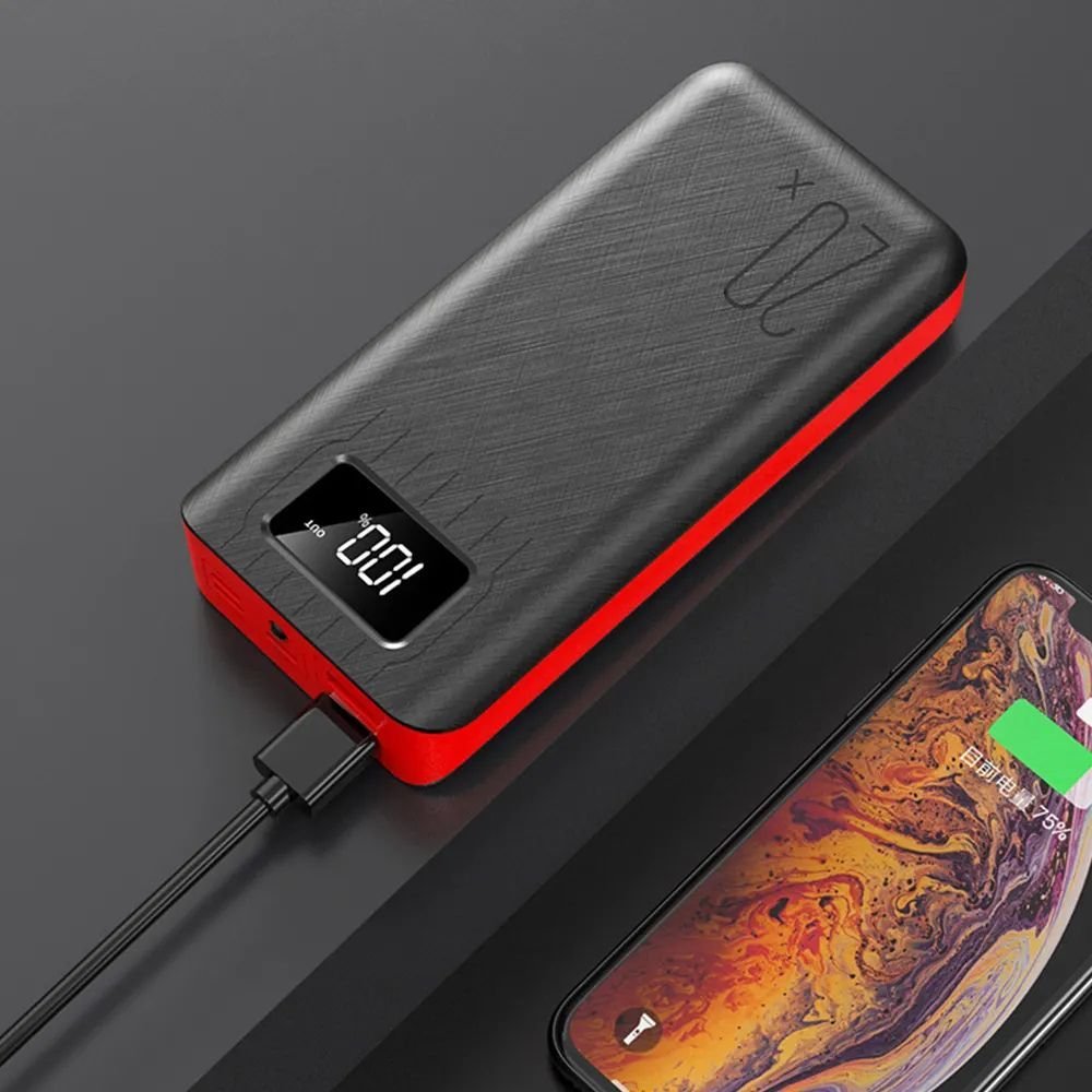 20000mAh External Battery Power Bank Dual USB With LED Flashlight - Couch Potato