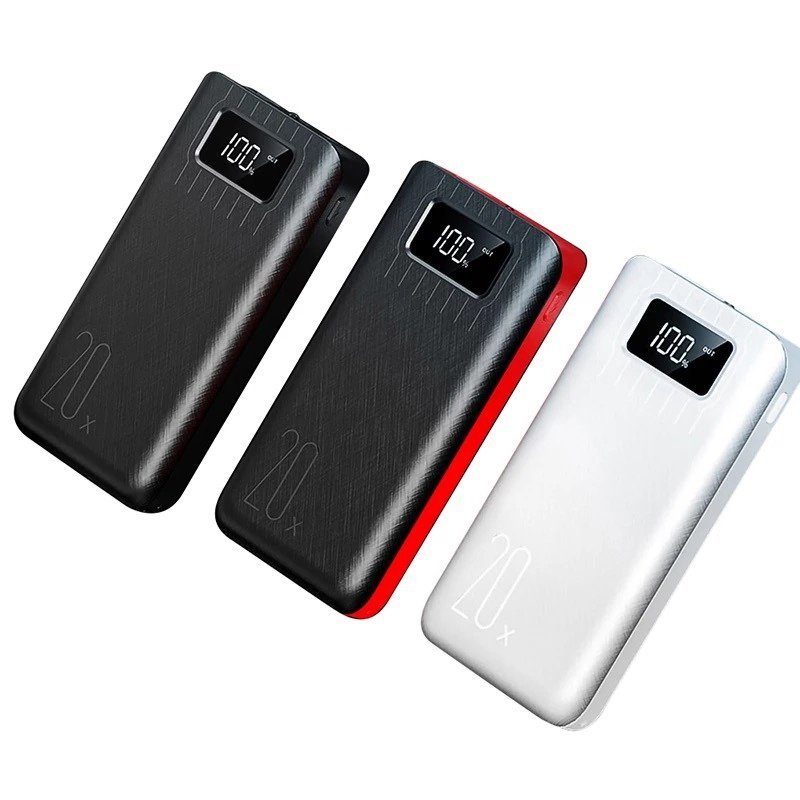 20000mAh External Battery Power Bank Dual USB With LED Flashlight - Couch Potato