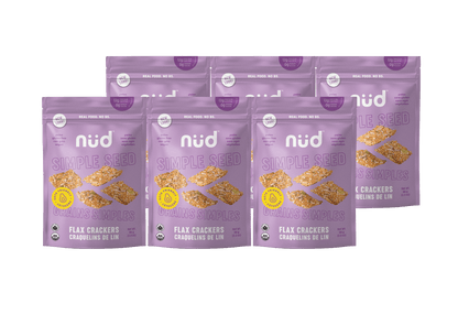 Keto Simple Seed Flax Crackers - 6 x 66g Pack - Couch Potato