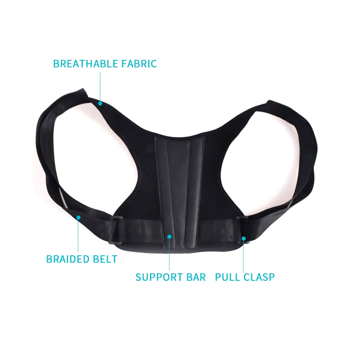 Adjustable Posture Corrector With Back Support Bar & Breathable Upper Back Brace - Couch Potato