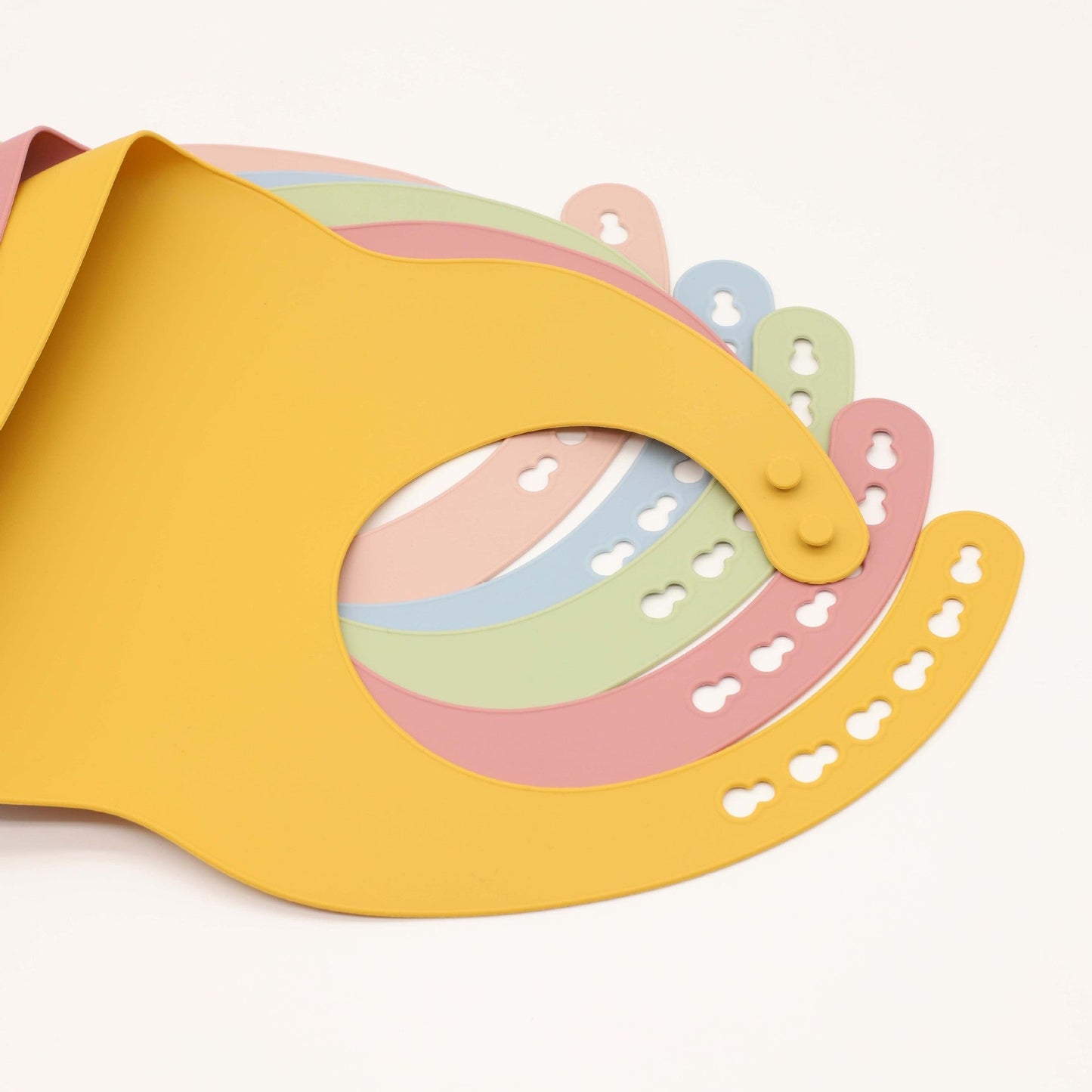 Baby Solid Color Food Grade Silicone Bibs - Couch Potato