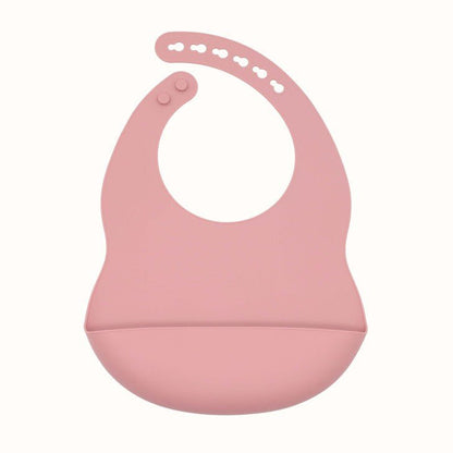 Baby Solid Color Food Grade Silicone Bibs - Couch Potato