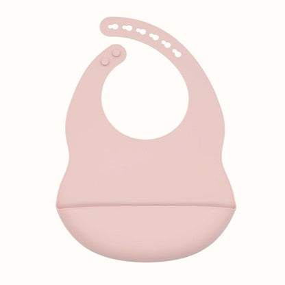 Baby Solid Color Food Grade Silicone Bibs - Couch Potato