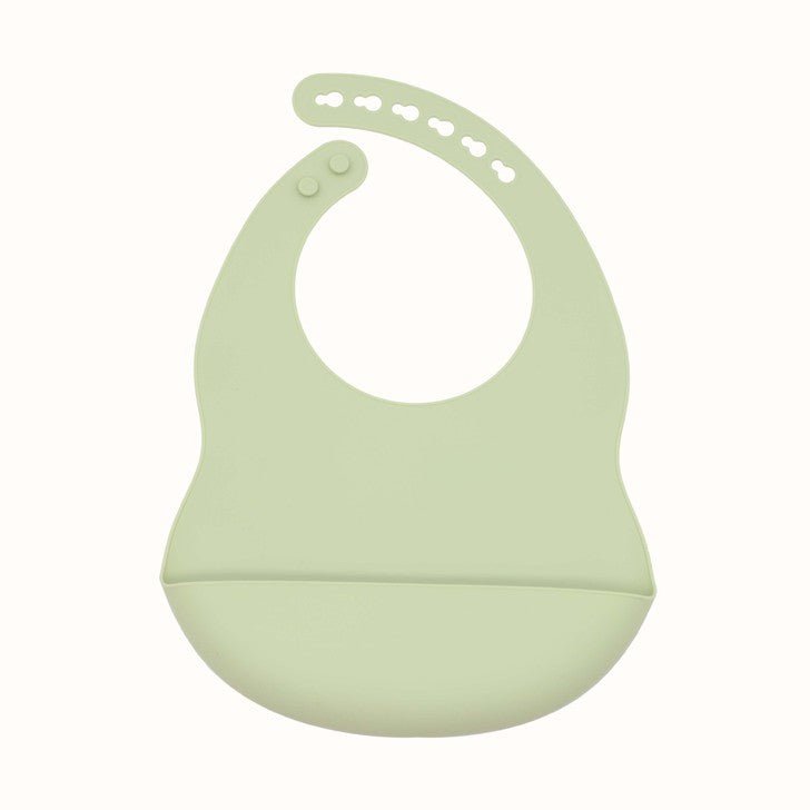 Baby Solid Color Food Grade Silicone Bibs - Couch Potato
