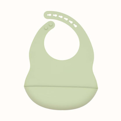 Baby Solid Color Food Grade Silicone Bibs - Couch Potato