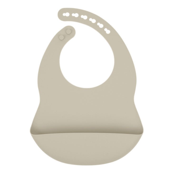 Baby Solid Color Food Grade Silicone Bibs - Couch Potato