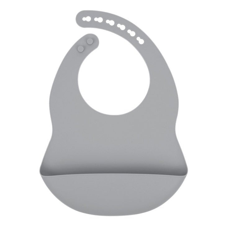 Baby Solid Color Food Grade Silicone Bibs - Couch Potato