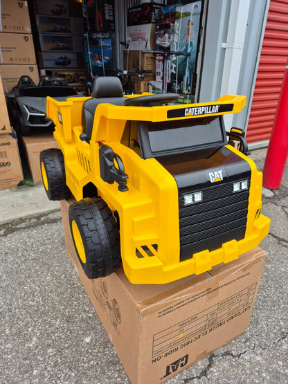 12V CAT Electric Dump Truck Kids Ride On - Couch Potato