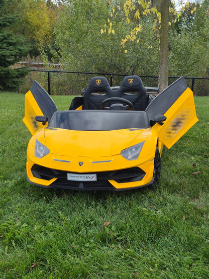 2026 Lamborghini Aventador SVJ 24V XL 2 Seater Kids Ride On Car with Remote Control - Couch Potato