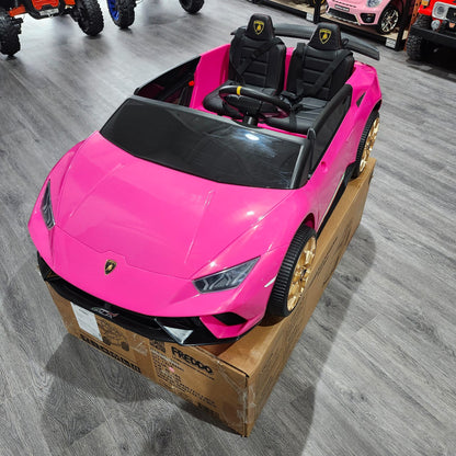 2026 Lamborghini Huracan 24V 2 Seater DELUXE Kids Ride On Car with Remote Control - Couch Potato